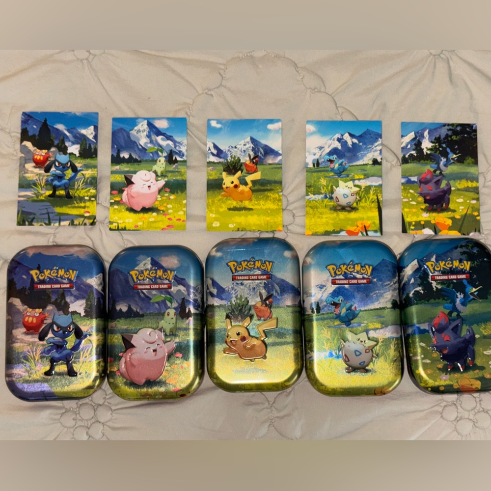 Pokémon Collectible Tin Set with Character Art (5 total)